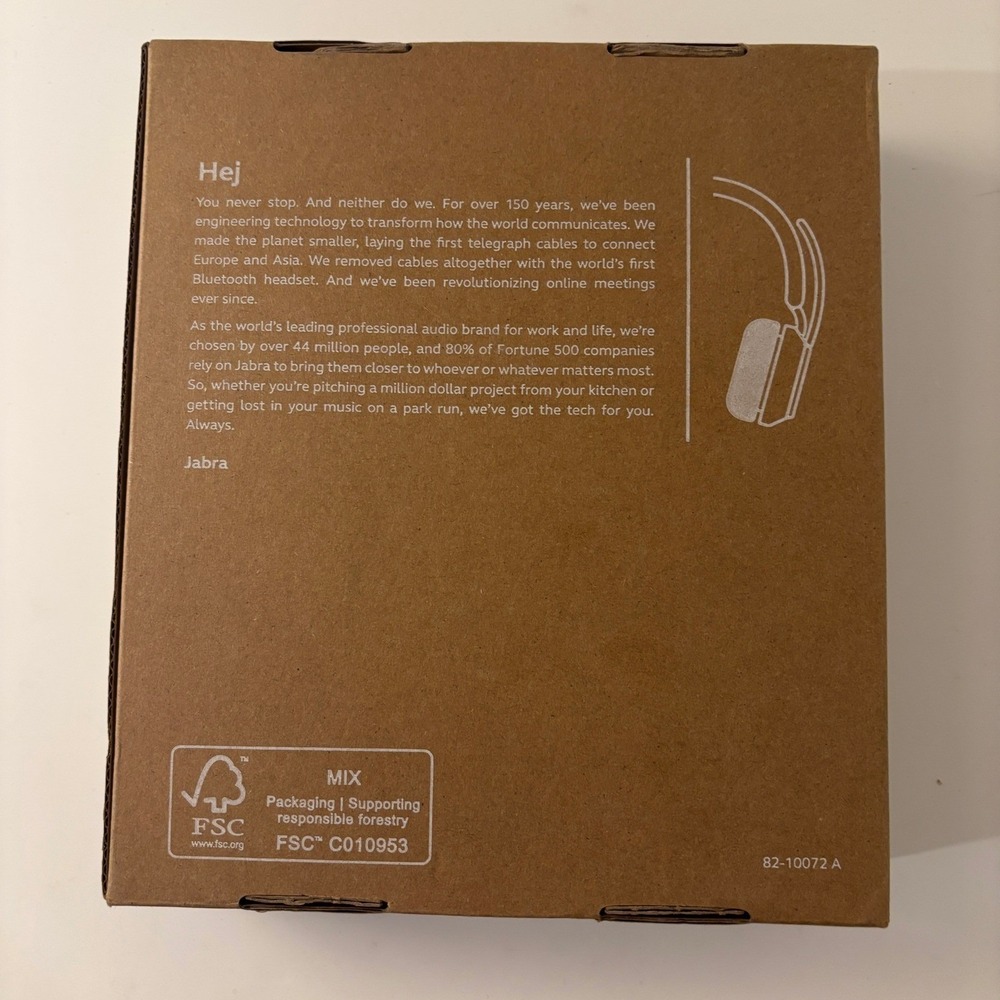 Jabra Evolve2 65 MS Stereo Wireless Headset Black Link390a Noise Canceling - Picture 3 of 4